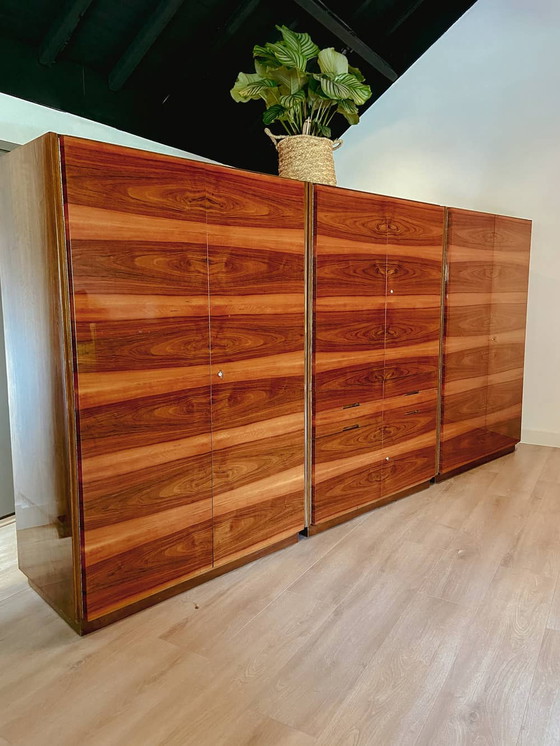 Image 1 of Veneer wardrobe with rods, 1960's