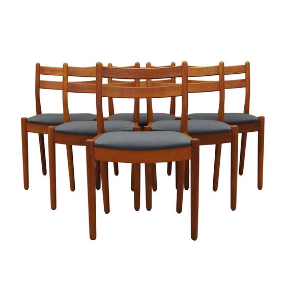 Image 1 of Set of six teak chairs, Danish design, 1970s, designer: Poul M. Volther