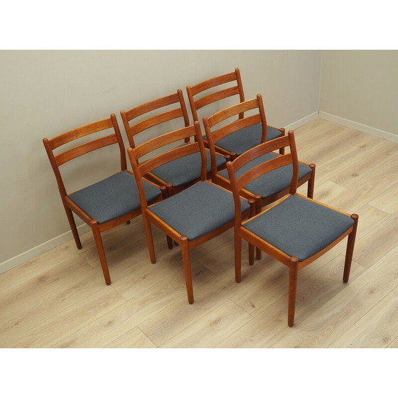 Image 1 of Set of six teak chairs, Danish design, 1970s, designer: Poul M. Volther