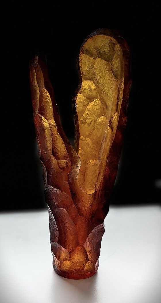 Image 1 of Unique Glass Object " Ambre" By Petr Karizek