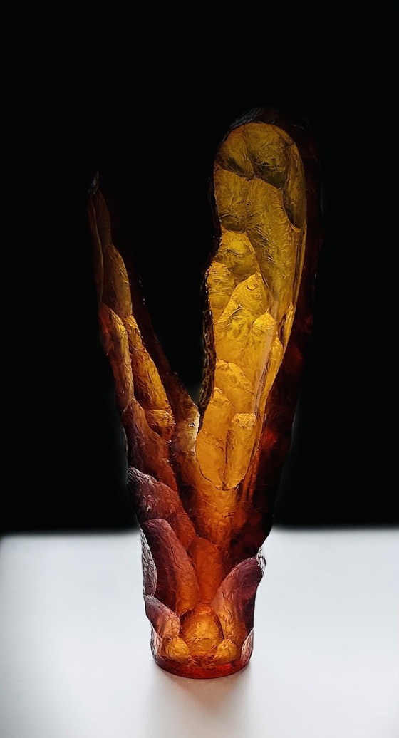 Image 1 of Unique Glass Object " Ambre" By Petr Karizek