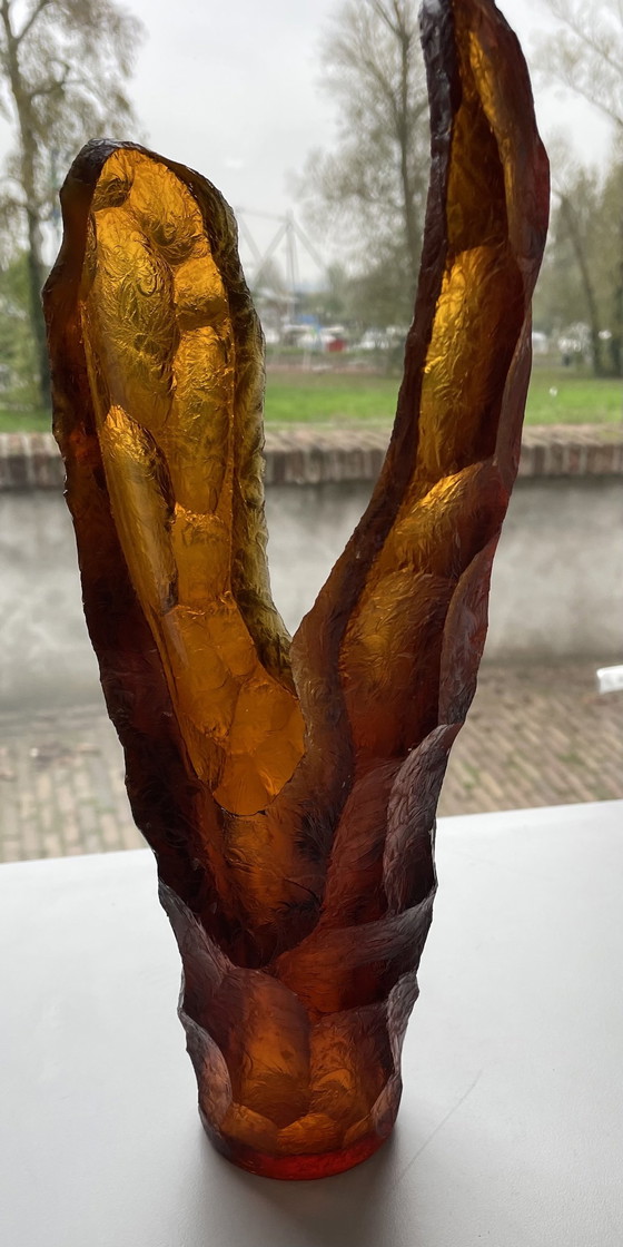 Image 1 of Unique Glass Object " Ambre" By Petr Karizek