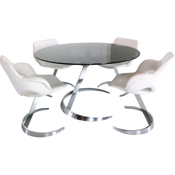 Image 1 of Vintage Space Age dinning room set by Boris Tabacoff, France 1970s