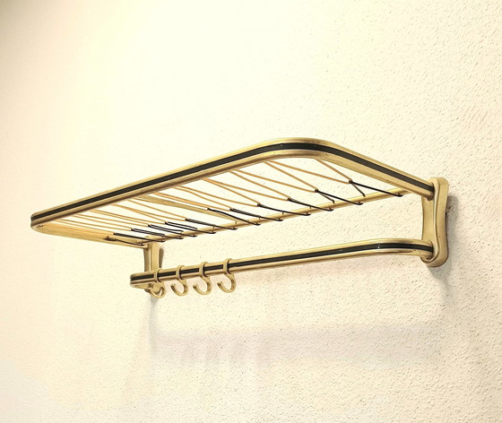 Image 1 of Fifties string coat rack with four hooks