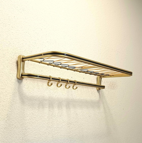 Image 1 of Fifties string coat rack with four hooks