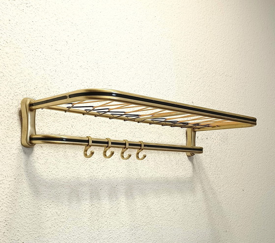 Image 1 of Fifties string coat rack with four hooks