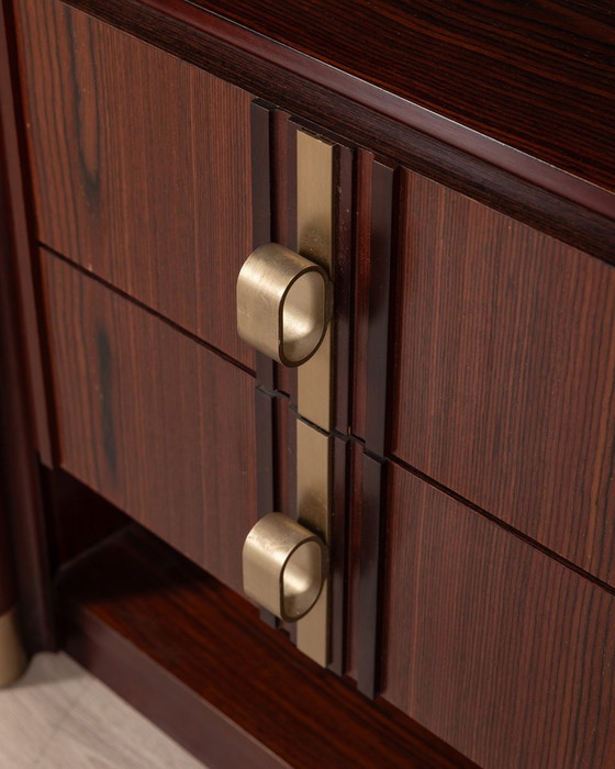 Image 1 of Pair Of Vintage 1960S Bedside Tables In Rosewood Italian Design