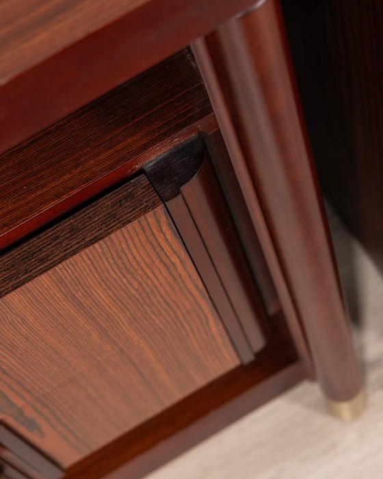 Image 1 of Pair Of Vintage 1960S Bedside Tables In Rosewood Italian Design