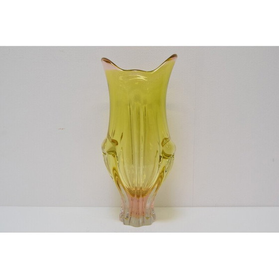 Image 1 of Vintage Metallurgical glass vase by Josef Hospodka for Chribska, Czechoslovakia 1960s