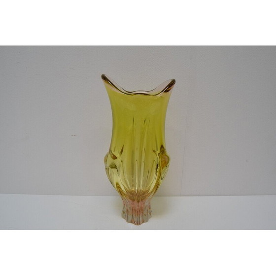 Image 1 of Vintage Metallurgical glass vase by Josef Hospodka for Chribska, Czechoslovakia 1960s