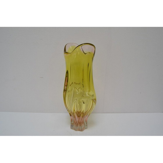 Image 1 of Vintage Metallurgical glass vase by Josef Hospodka for Chribska, Czechoslovakia 1960s