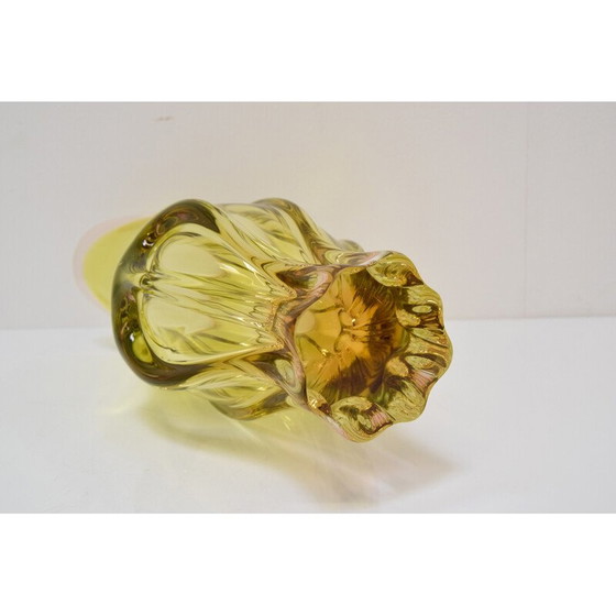 Image 1 of Vintage Metallurgical glass vase by Josef Hospodka for Chribska, Czechoslovakia 1960s