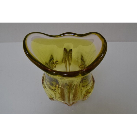 Image 1 of Vintage Metallurgical glass vase by Josef Hospodka for Chribska, Czechoslovakia 1960s