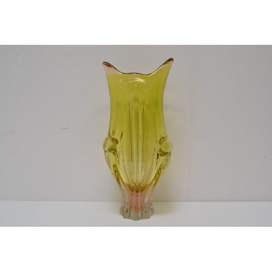 Image 1 of Vintage Metallurgical glass vase by Josef Hospodka for Chribska, Czechoslovakia 1960s