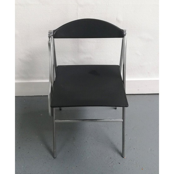 Image 1 of Donald vintage folding chair with shelf by Poltrona Frau