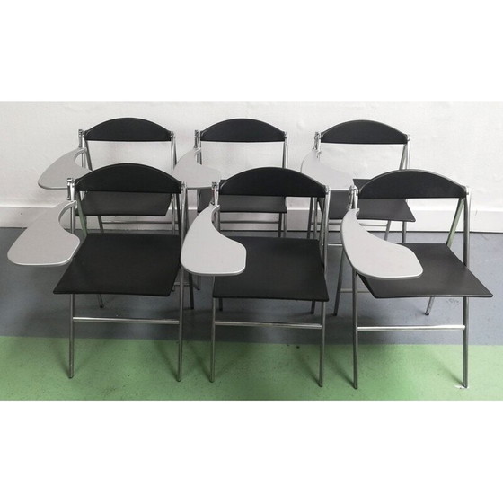 Image 1 of Donald vintage folding chair with shelf by Poltrona Frau