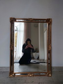 Hollywood regency deknudt mirror