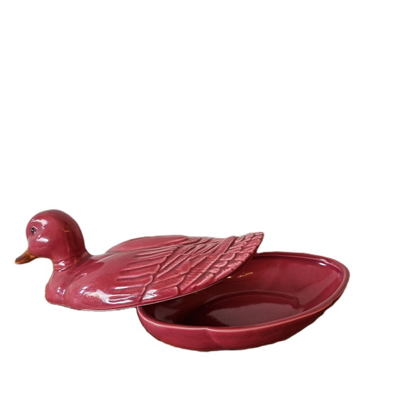 Image 1 of Art Deco pink duck storage tray