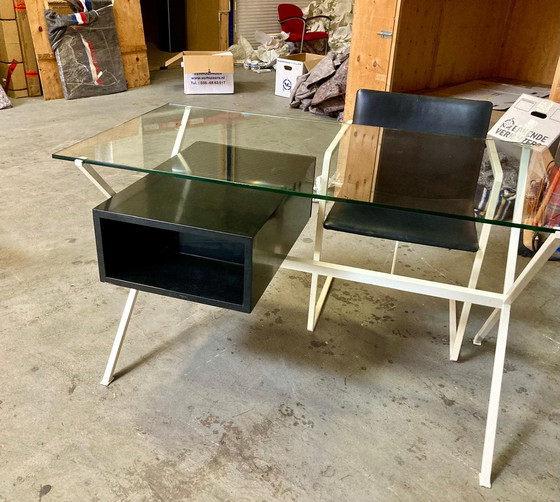 Image 1 of Bureau vintage Franco Albini avec chaise de bureau assortie