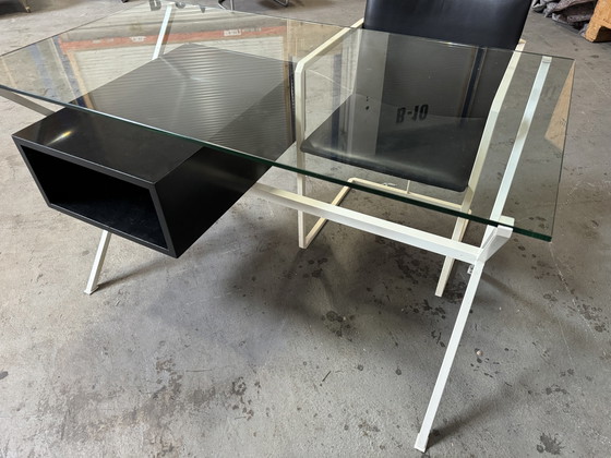 Image 1 of Bureau vintage Franco Albini avec chaise de bureau assortie