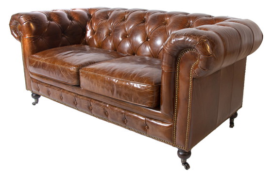 Image 1 of Vintage Chesterfield 2,5 bank cognac