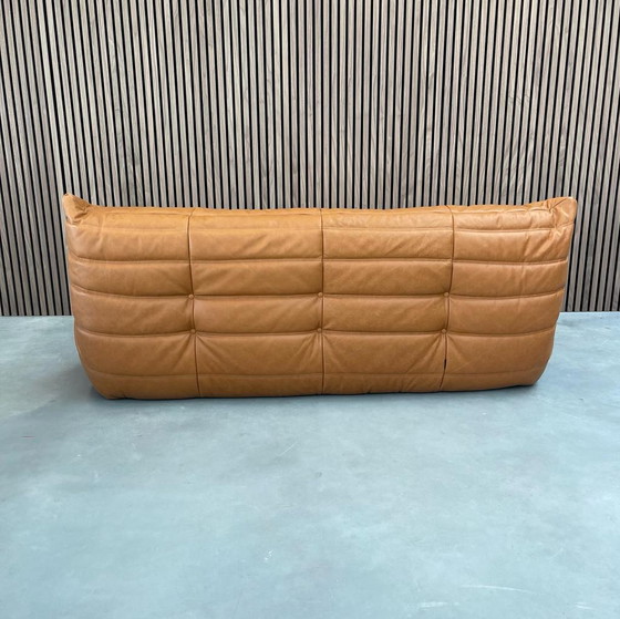 Image 1 of Ligne Roset Togo Cognac Leder 3 Zits