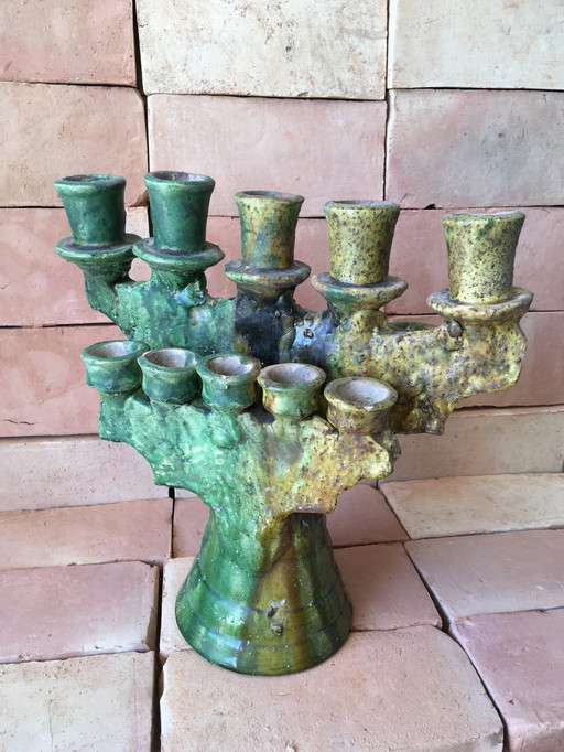 Tamegroute candlestick pottery