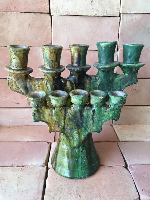 Tamegroute candlestick pottery