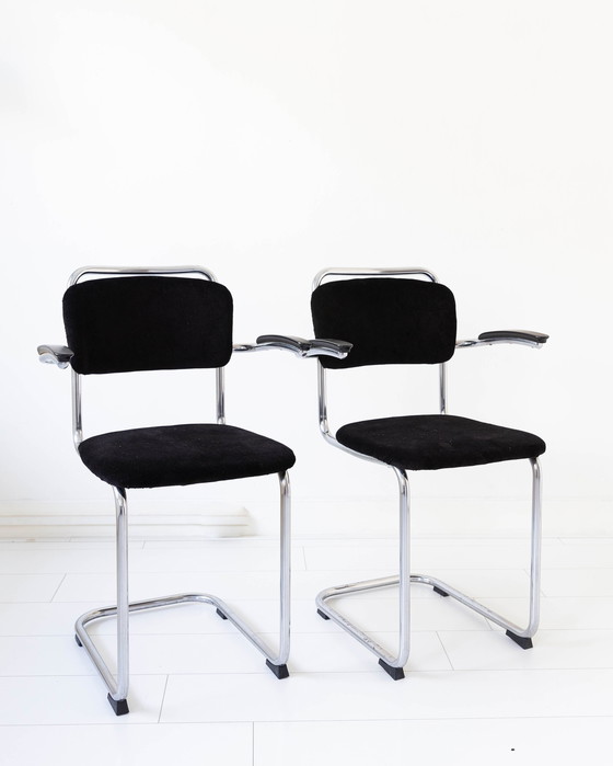 Image 1 of 2x Gebr van der stroom dutch originals model gispen 201 chair