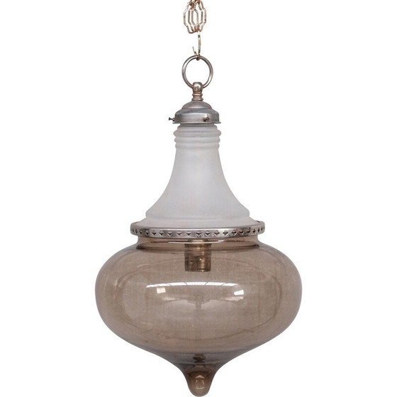 Image 1 of Lampada a sospensione in vetro vintage, Francia anni '30