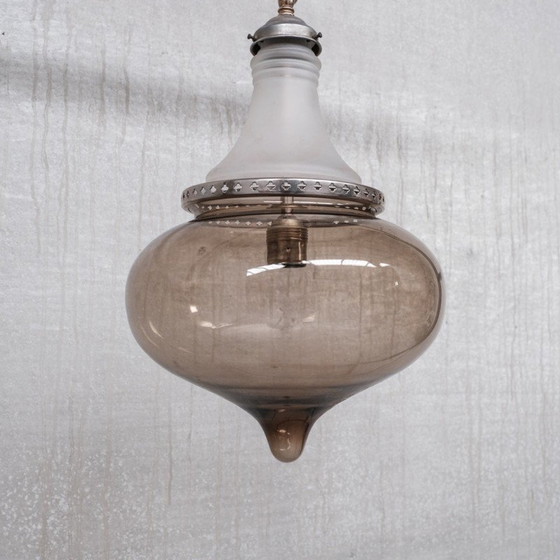 Image 1 of Lampada a sospensione in vetro vintage, Francia anni '30