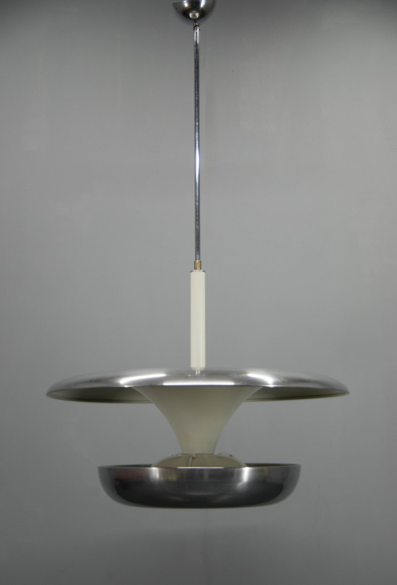 Image 1 of Large Bauhaus Chandelier By Ias, 1920S, Restored