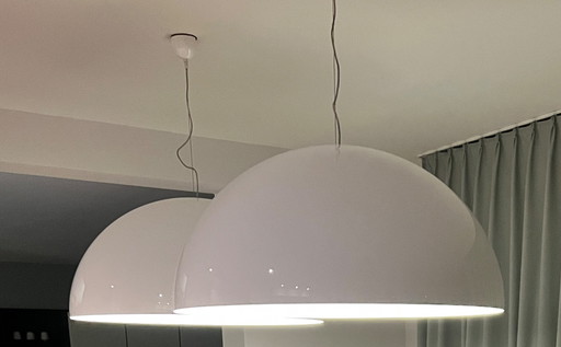 2x Oluce hanging lamp