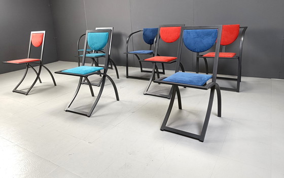 Image 1 of Chaises de salle à manger Sinus de KFF, années 1990, ensemble de 8