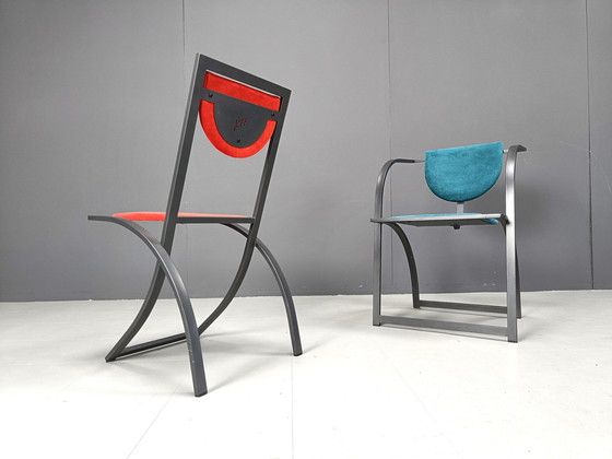 Image 1 of Chaises de salle à manger Sinus de KFF, années 1990, ensemble de 8