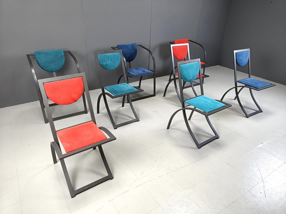 Image 1 of Chaises de salle à manger Sinus de KFF, années 1990, ensemble de 8