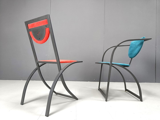 Image 1 of Chaises de salle à manger Sinus de KFF, années 1990, ensemble de 8