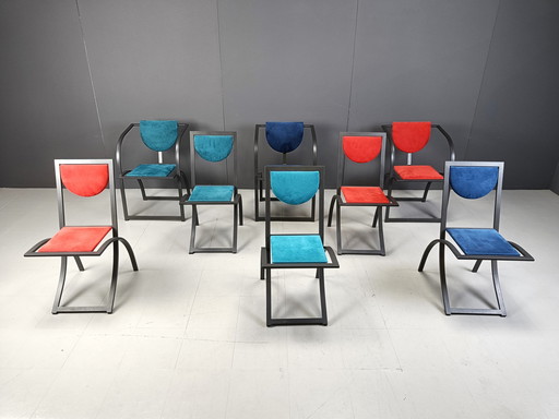 Chaises de salle à manger Sinus de KFF, années 1990, ensemble de 8