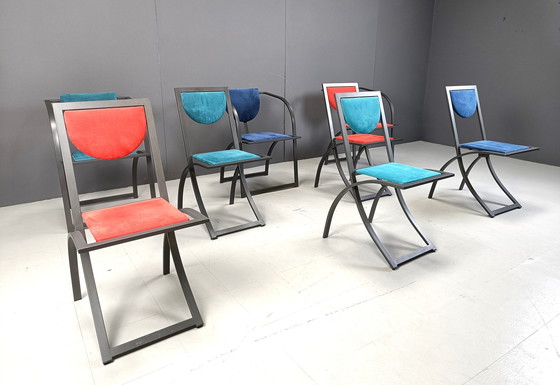 Image 1 of Chaises de salle à manger Sinus de KFF, années 1990, ensemble de 8