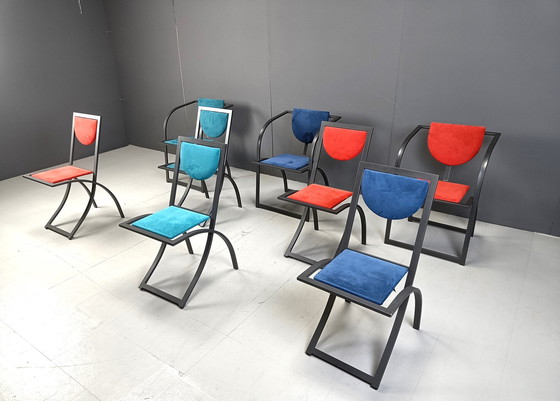 Image 1 of Chaises de salle à manger Sinus de KFF, années 1990, ensemble de 8