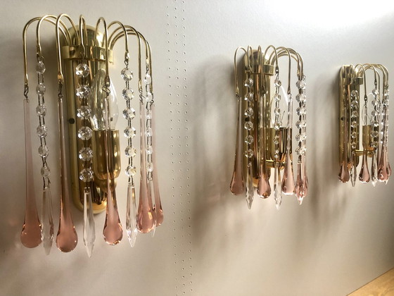 Image 1 of Teardrop Chandelier + 3 Wall Lights