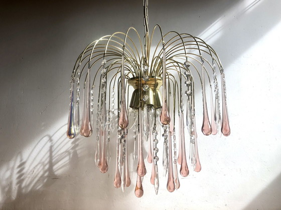 Image 1 of Teardrop Chandelier + 3 Wall Lights