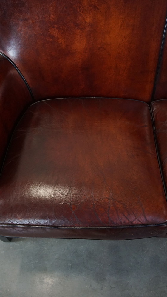 Image 1 of Sheepskin Leather 3 Seater Sofa