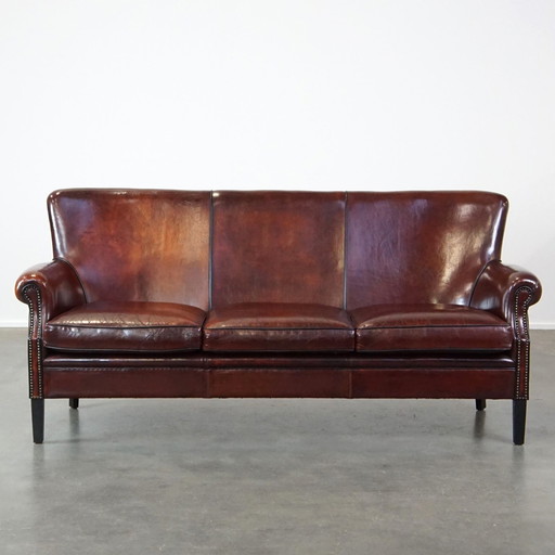 Sheepskin Leather 3 Seater Sofa