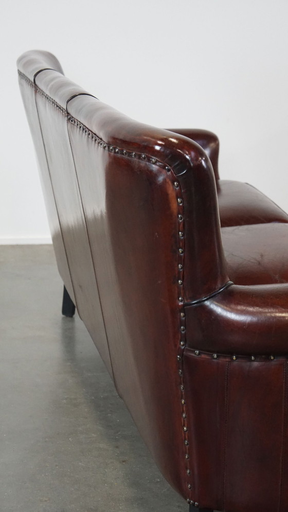 Image 1 of Sheepskin Leather 3 Seater Sofa