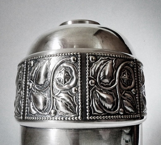 Josef Margold Art Deco/Wiener Werkstättesilver Plated Vase 1910S