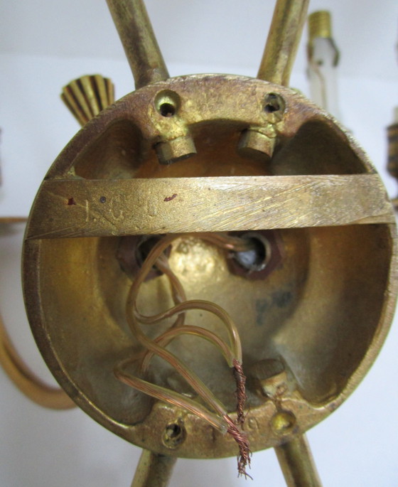 Image 1 of Pair of Bronze Arrow Wall Lights Lucien Gau