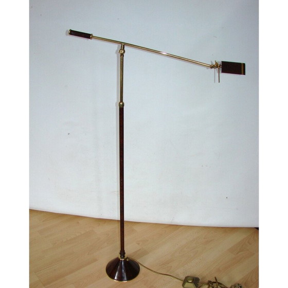 Image 1 of Vintage banquet floor lamp in brass and metal, 1970