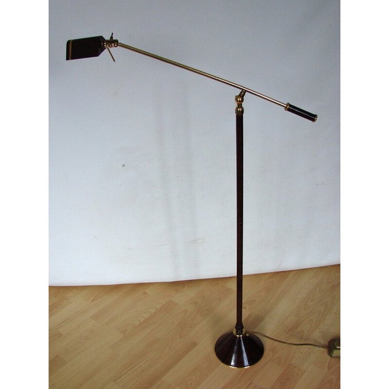 Image 1 of Vintage banquet floor lamp in brass and metal, 1970