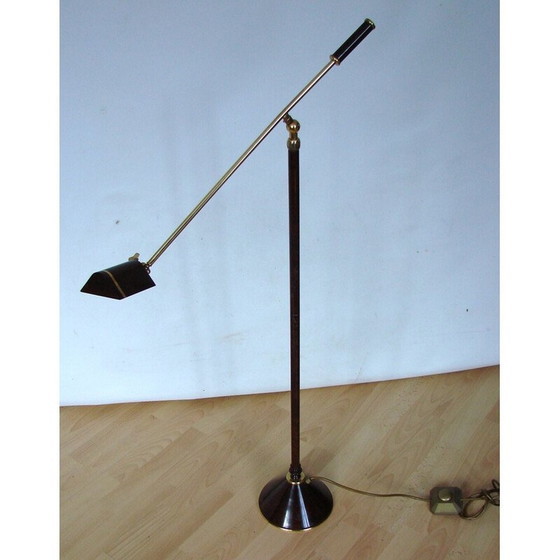 Image 1 of Vintage banquet floor lamp in brass and metal, 1970